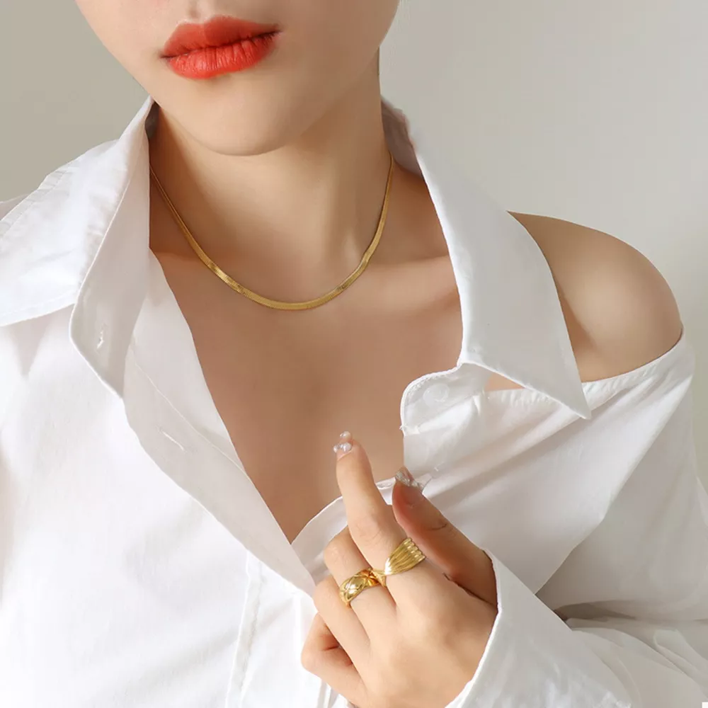 18K Gold-Plated Titanium Steel Necklace