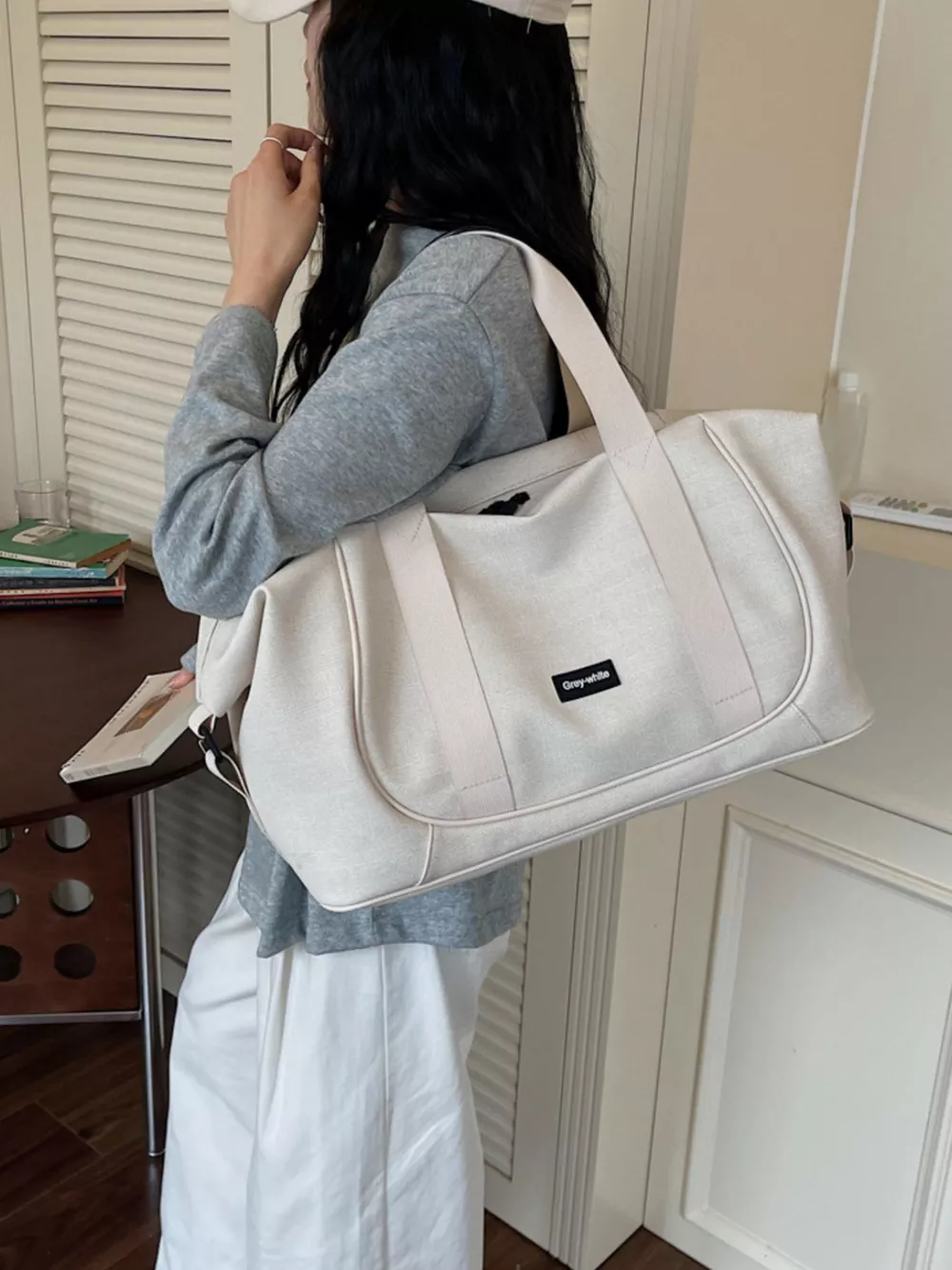 Adjustable Strap Nylon Travel Bag, image 6