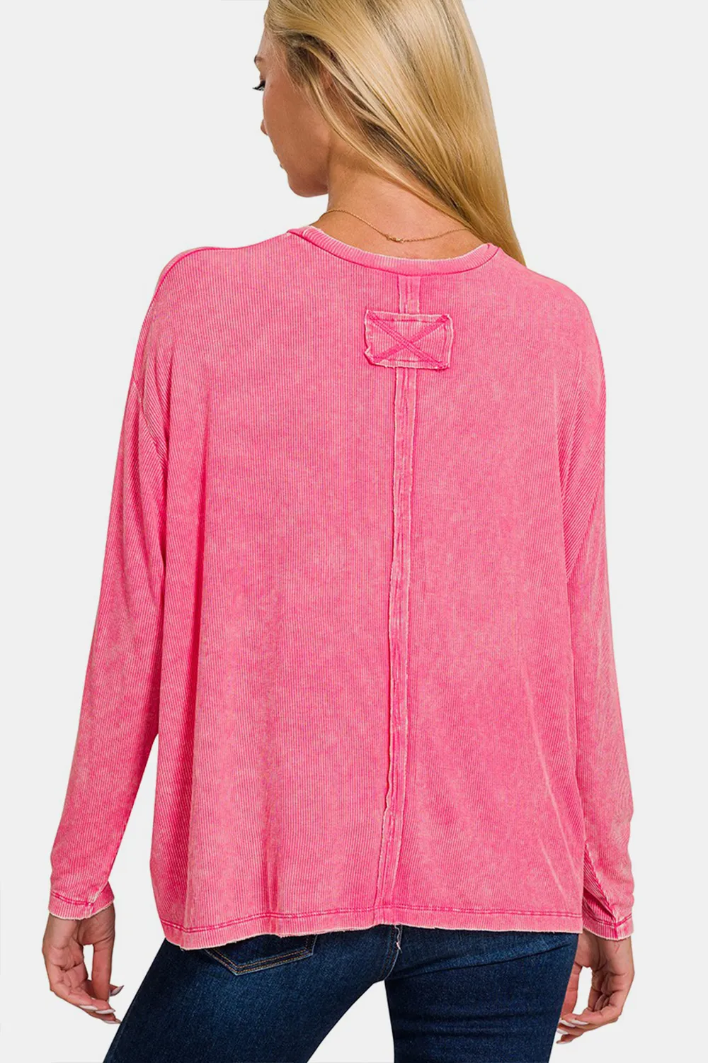 Round Neck Long Sleeve T-Shirt, image 2