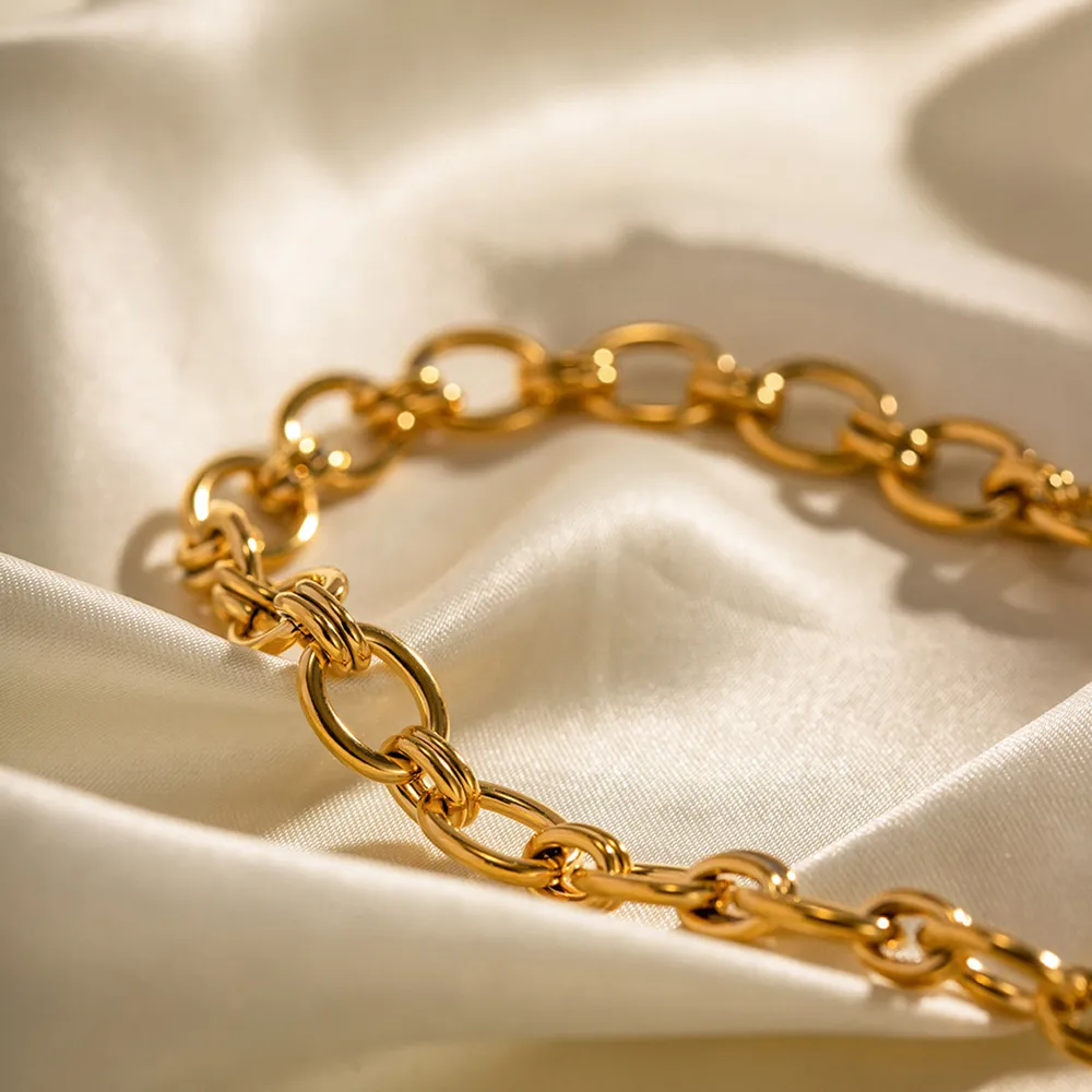 18K Gold-Plated Stainless Steel Necklace, image 3