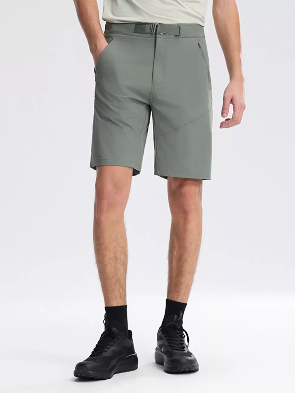 Men's Plus Size Pocketed Lightweight Shorts, image 2