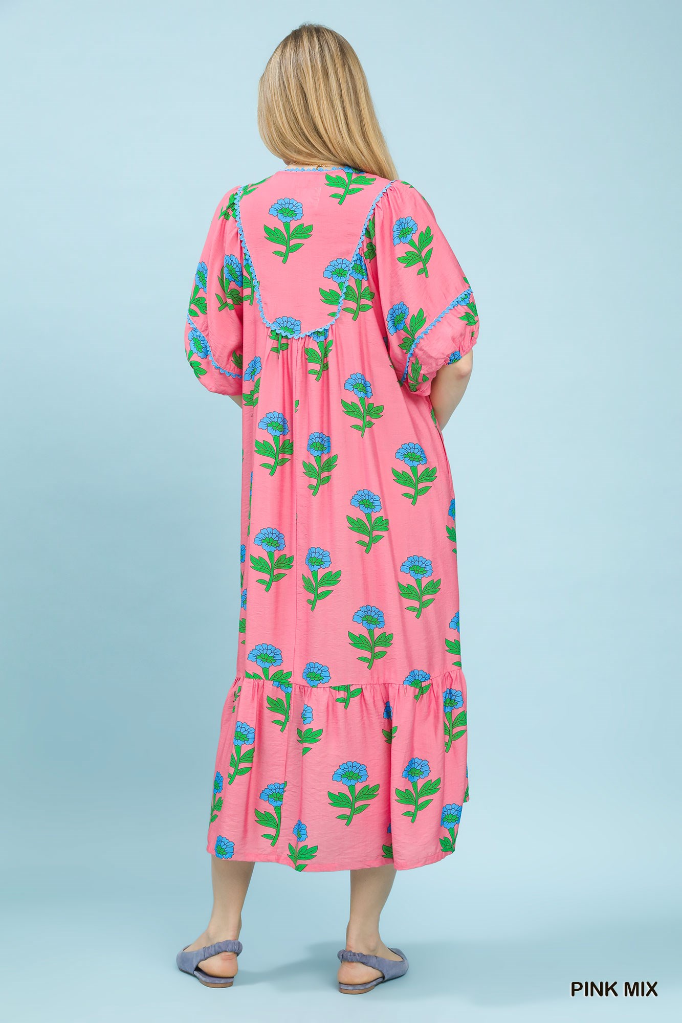 Floral Print Midi Dress, image 3