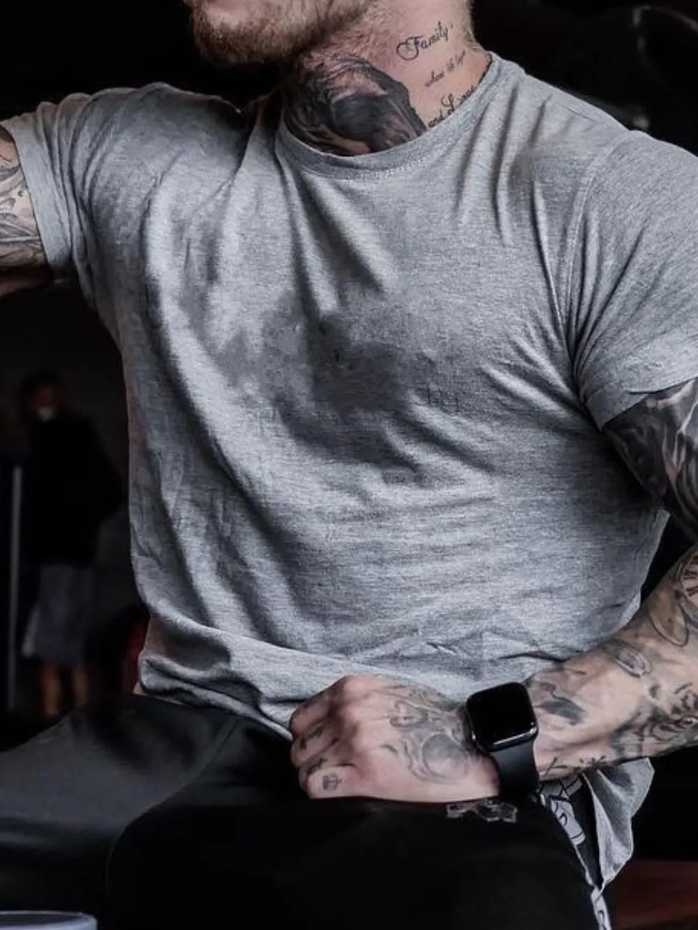 Men's Plus Size Round Neck Short Sleeve T-Shirt, image 3