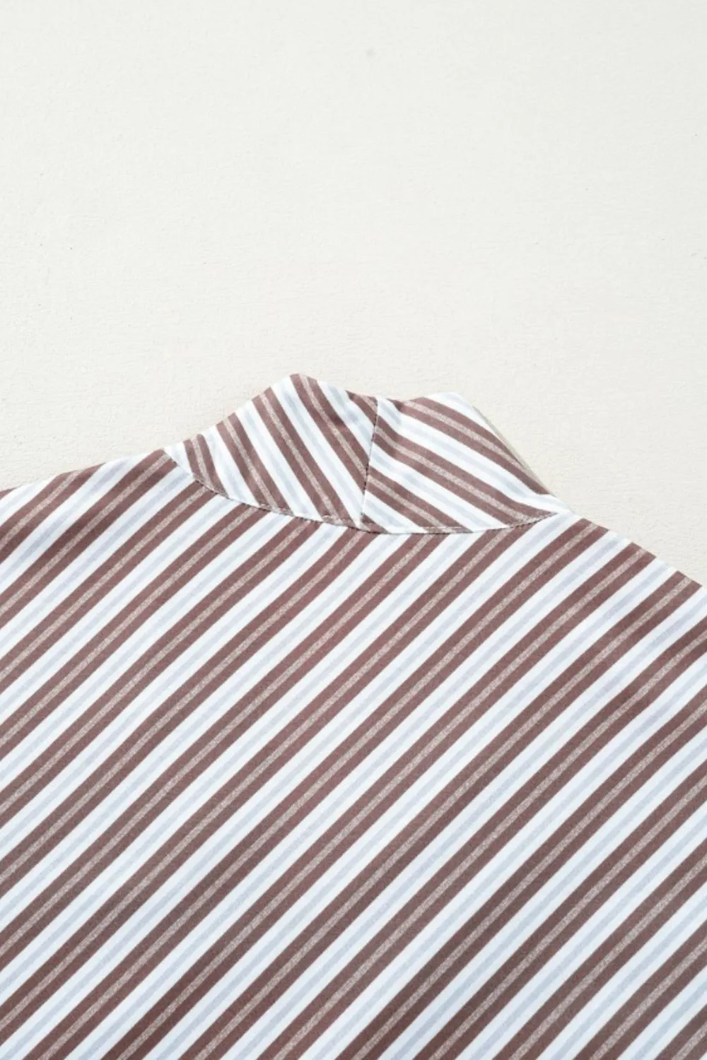 Striped V Neck Cap Sleeve Blouse, image 2