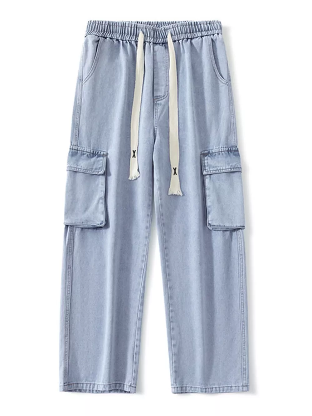 Men's Full Size Wide Leg Cargo Jeans Plus Size, image 5
