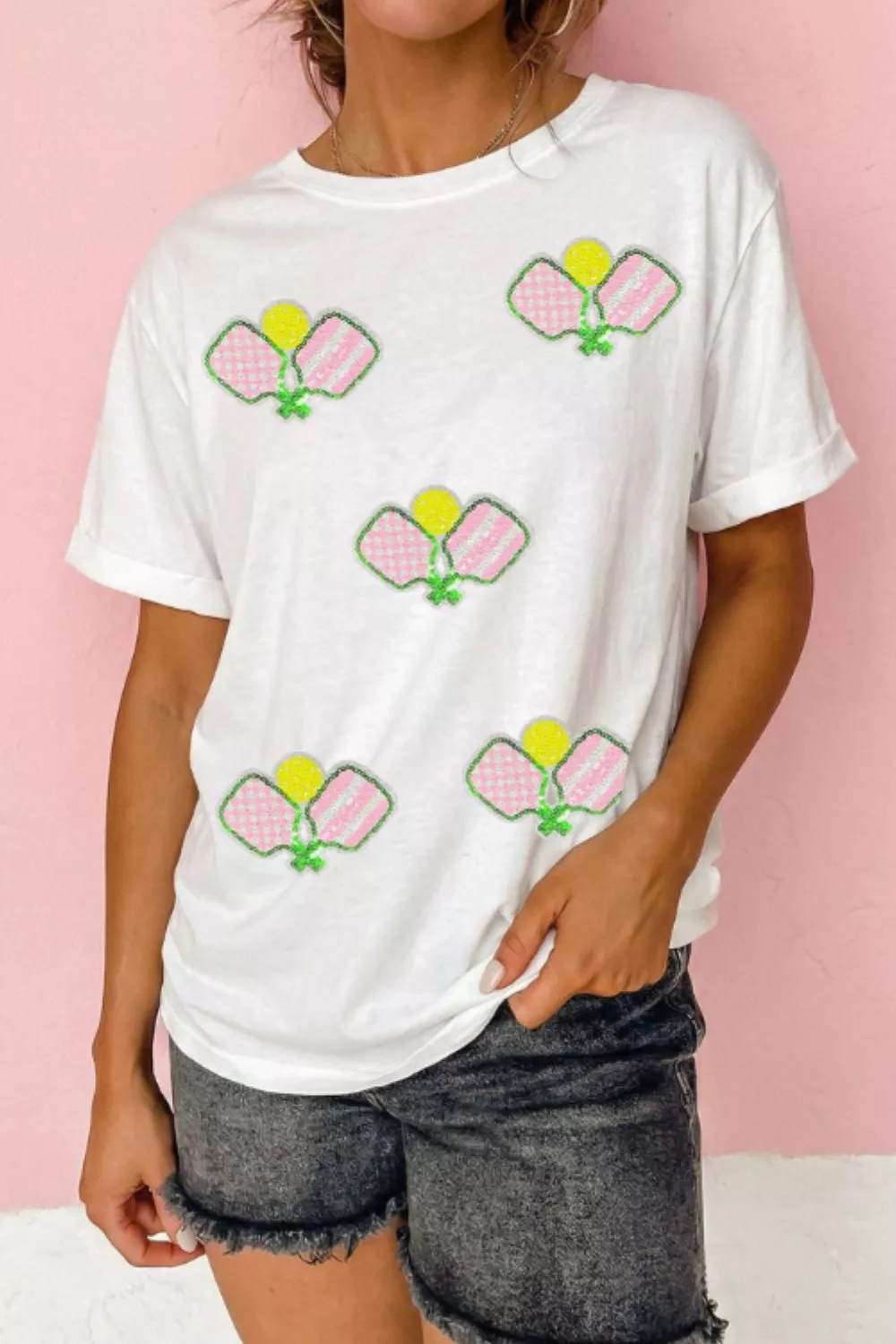Sequin Pickleball Short Sleeve Tee, image 5