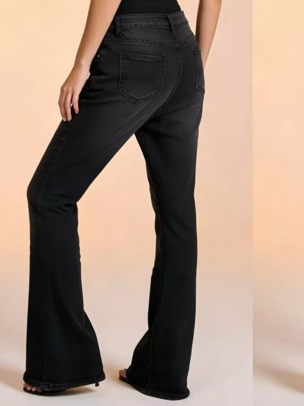 Full Size Vintage Wash High-Waisted Flare Jeans Plus Size, image 9