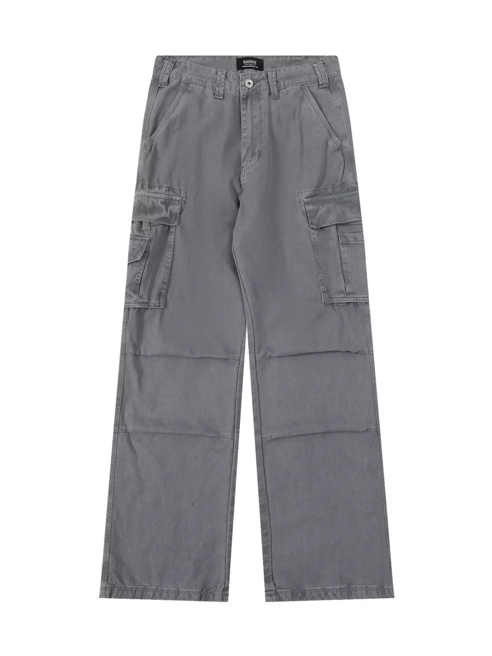 Men's Vintage Washed Loose-Fit Multi-Pocket Cargo Pants, image 4