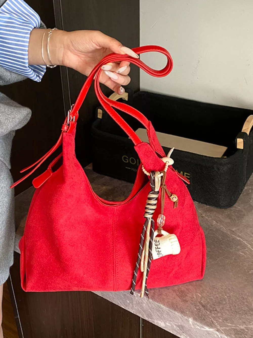 Solid Color Shoulder Bag, image 2