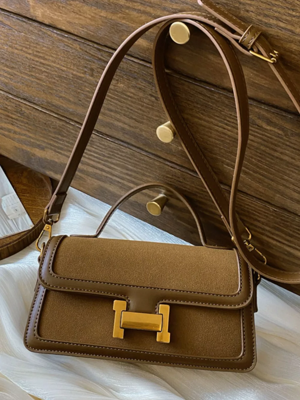 Golden Buckle Crossbody Bag, image 2
