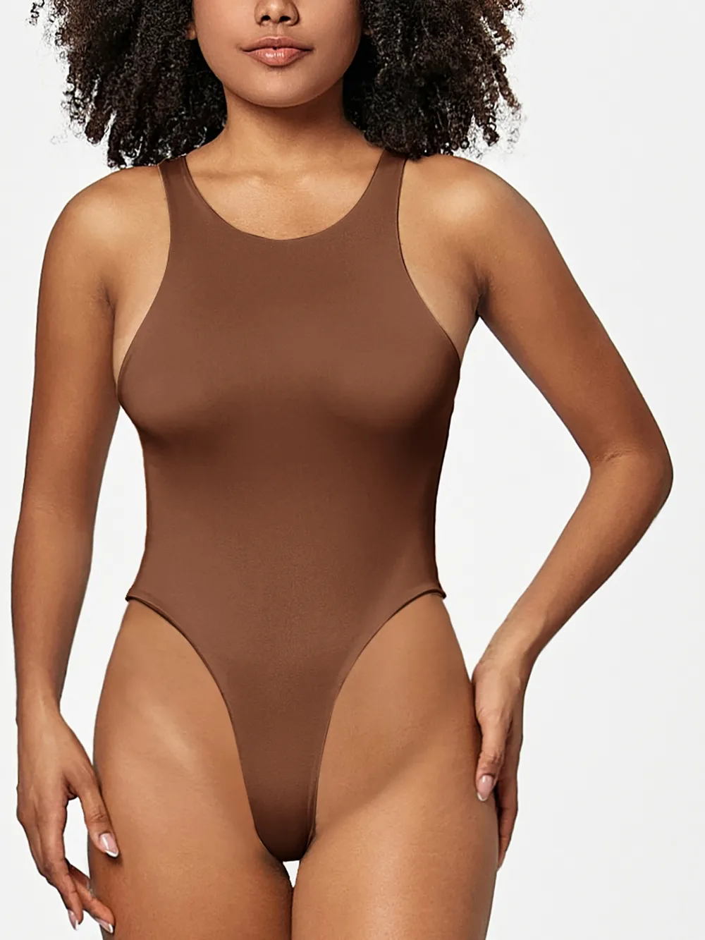 Full Size Round Neck Wide Strap Bodysuit, image 2