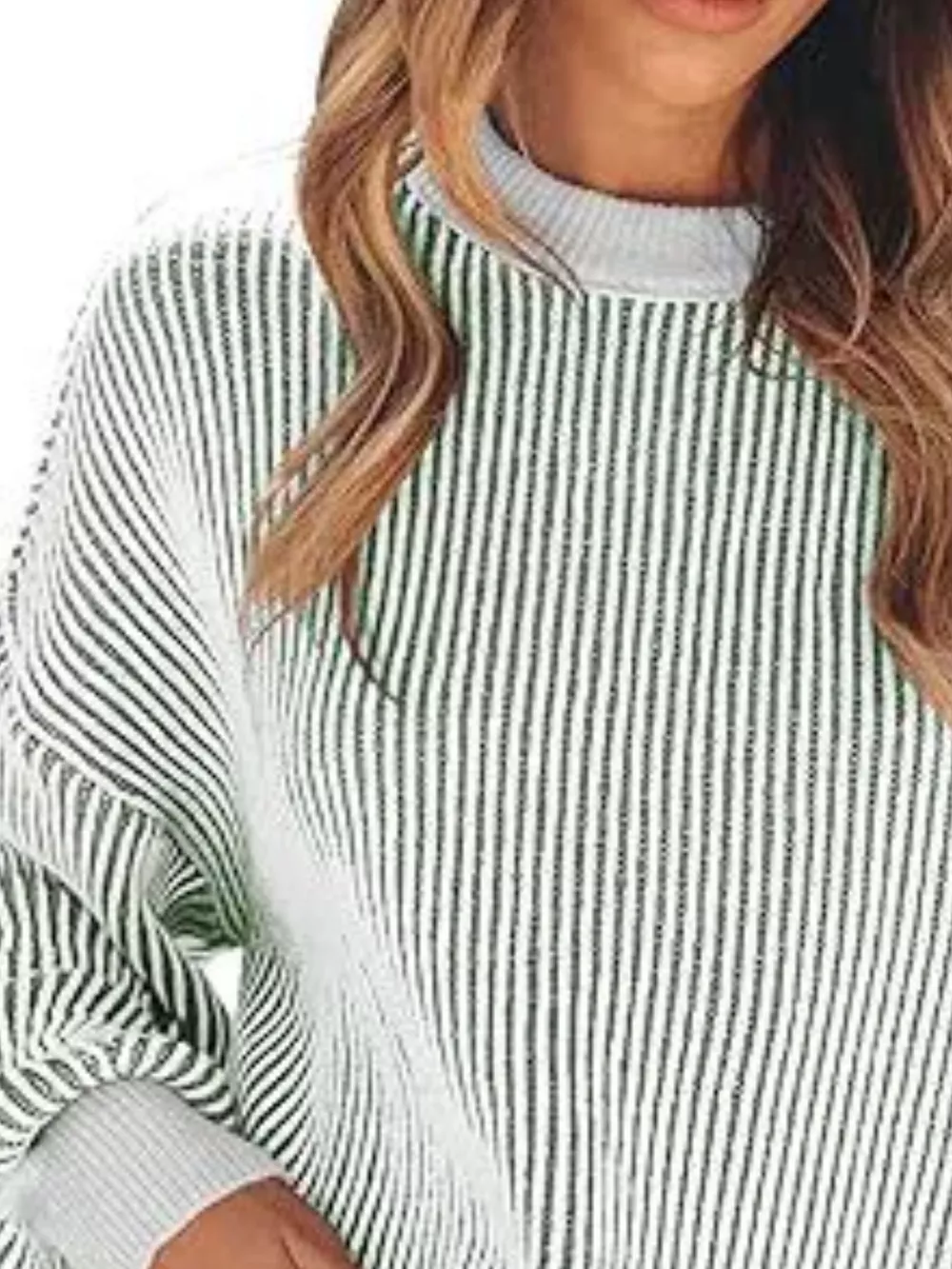 Stripe Dropped Shoulder Sweater, image 5
