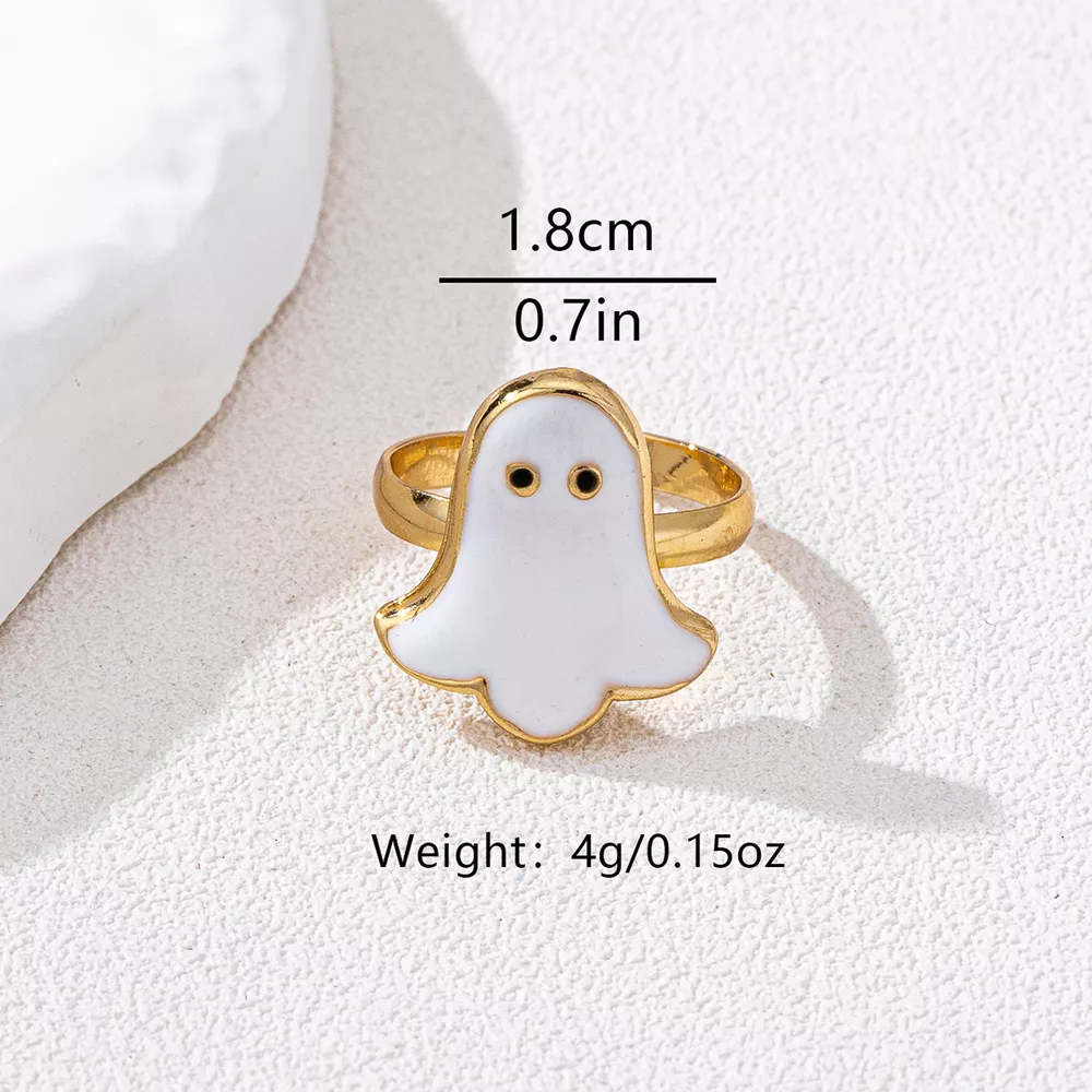 Halloween Ghost 18K Gold-Plated Ring, image 5