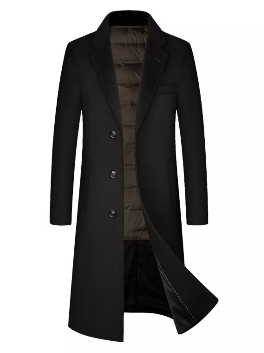 Men's Classic Button Up Overcoat