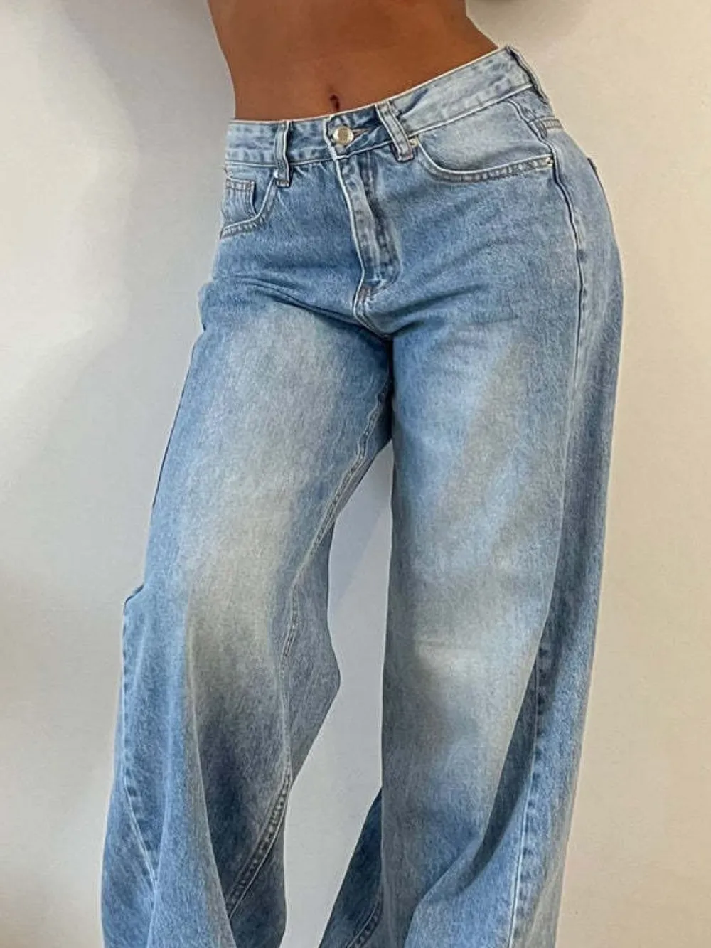 Wide Leg Jeans with Pockets, image 2