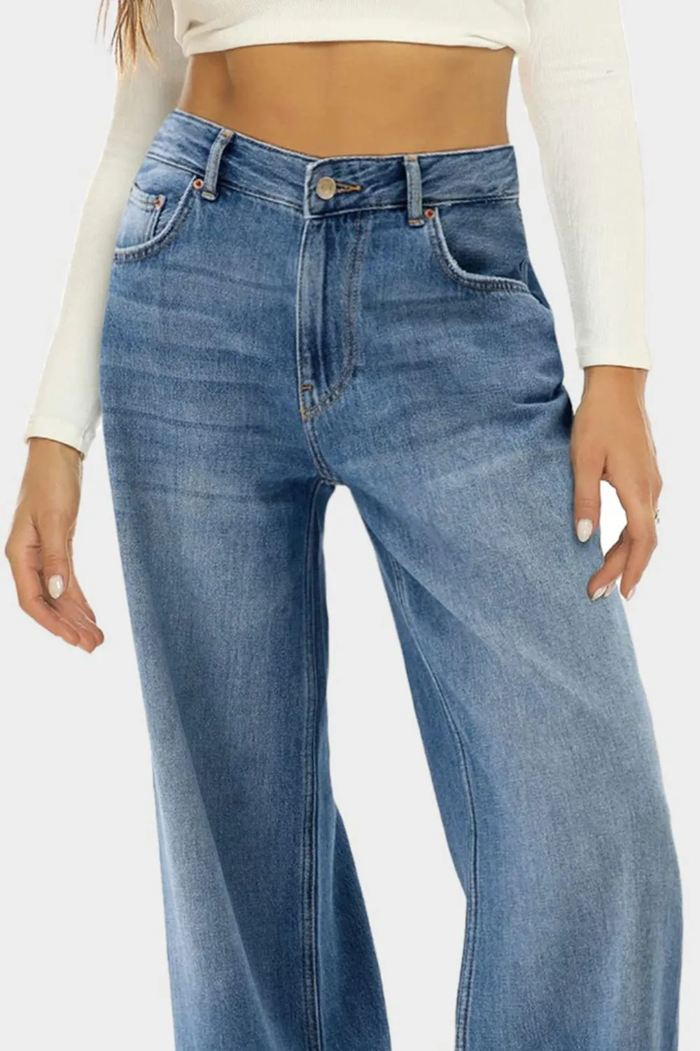 High Waist Wide Leg Jeans, image 4
