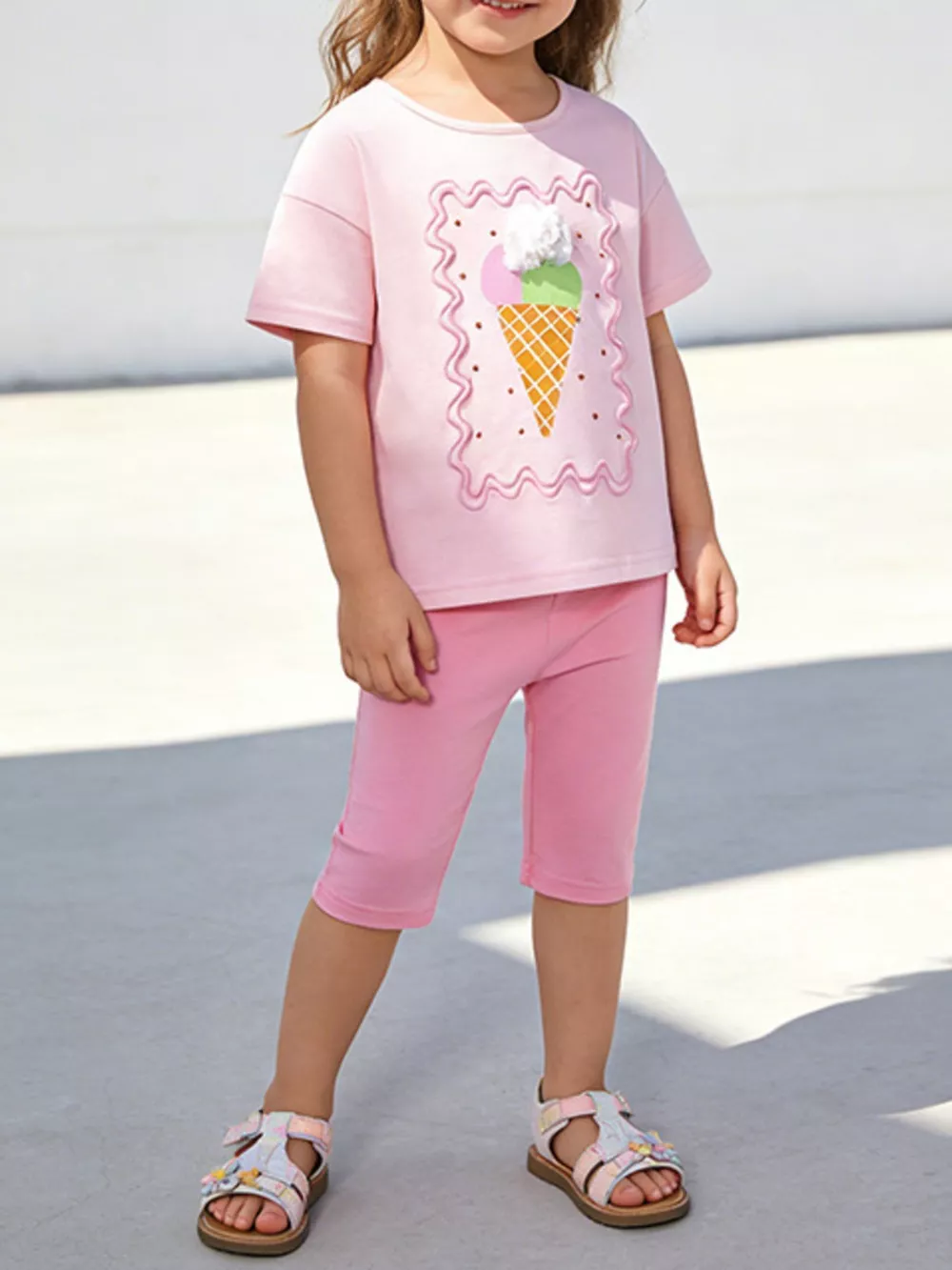Children's Ice Cream T-Shirt & Capri Set, image 3