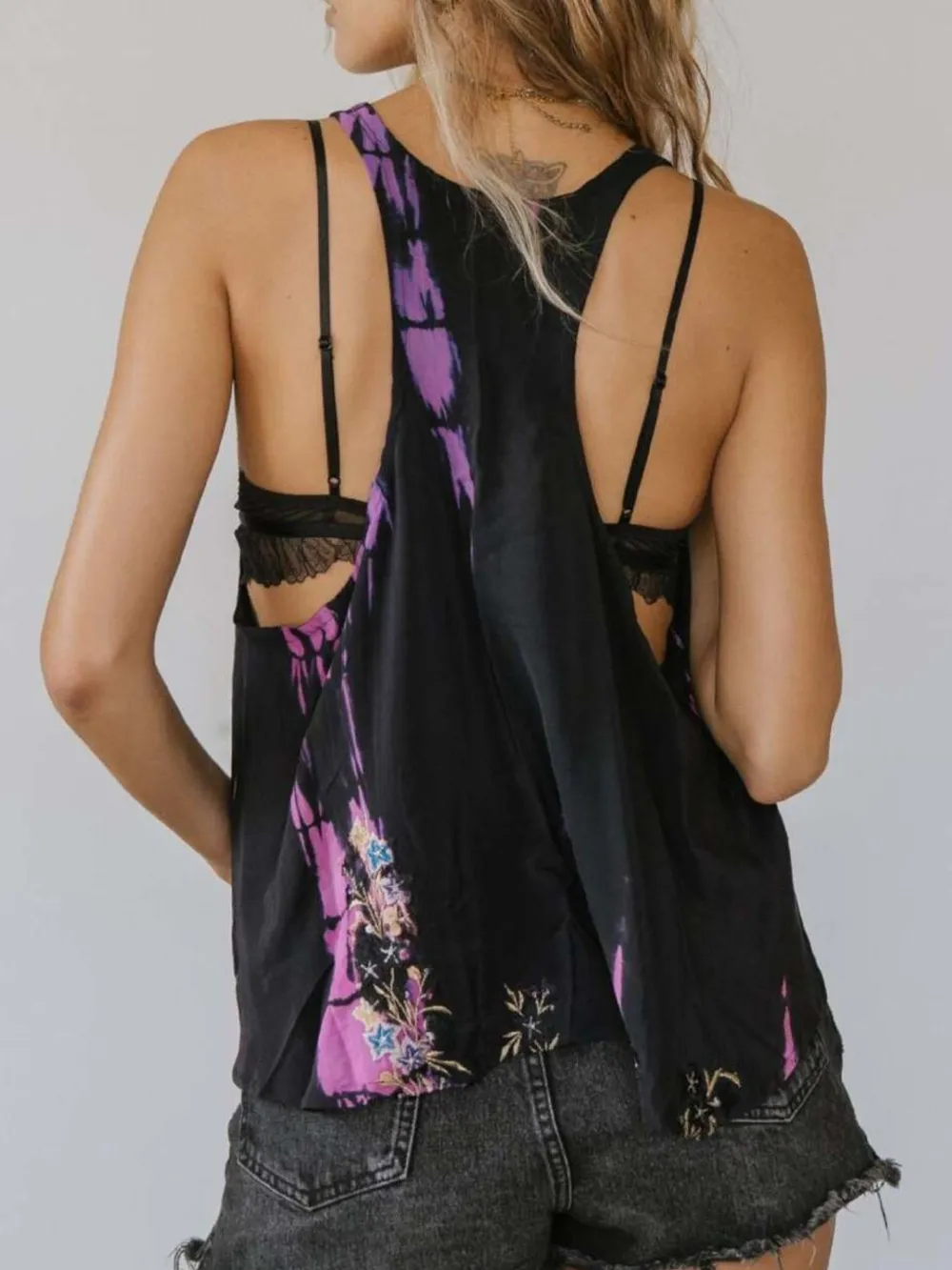 Printed Scoop Neck Tank, image 9