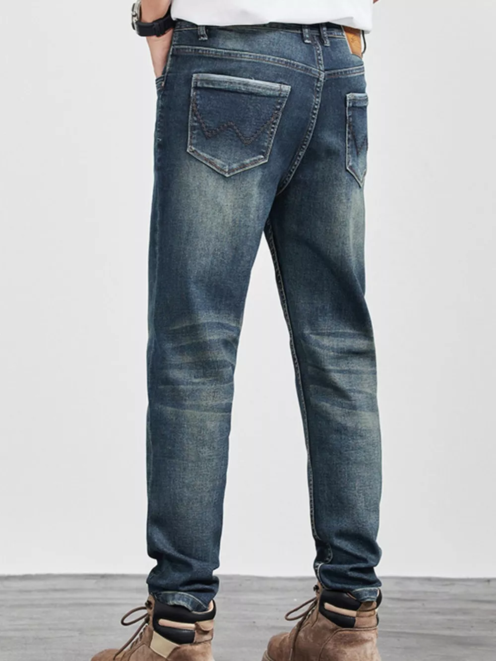 Men's Wash Slim Fit Jeans, image 5