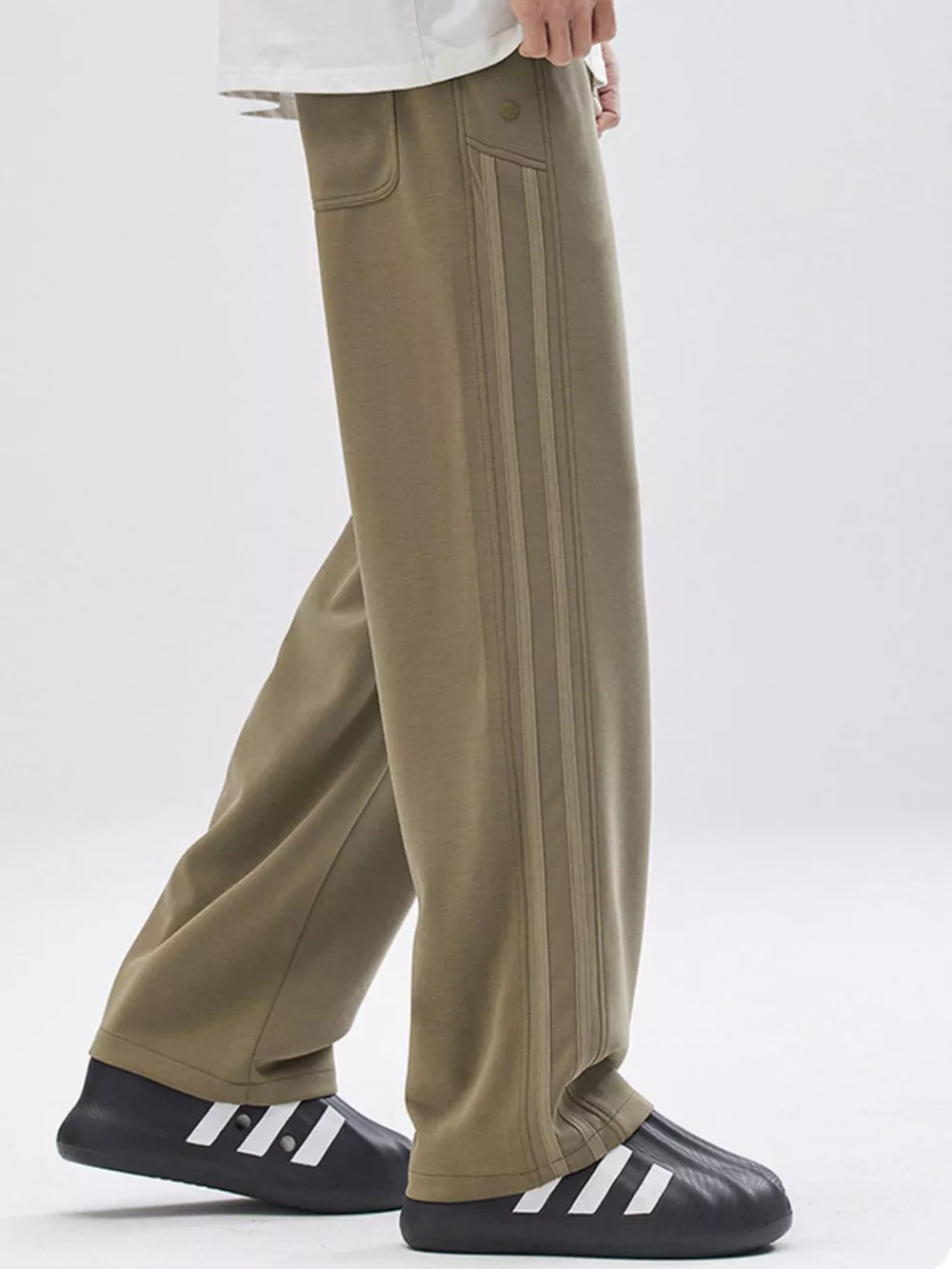 Men's Full Size Drawstring Wide Leg Casual Pants Plus Size, image 3