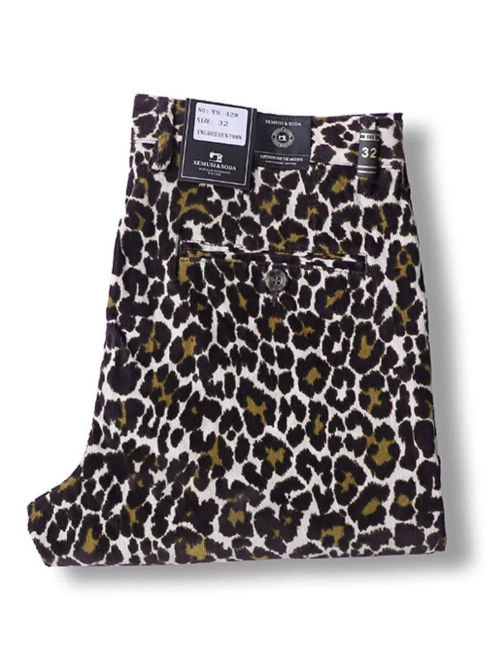 Men's Leopard Print Slim-Fit Pants, image 3