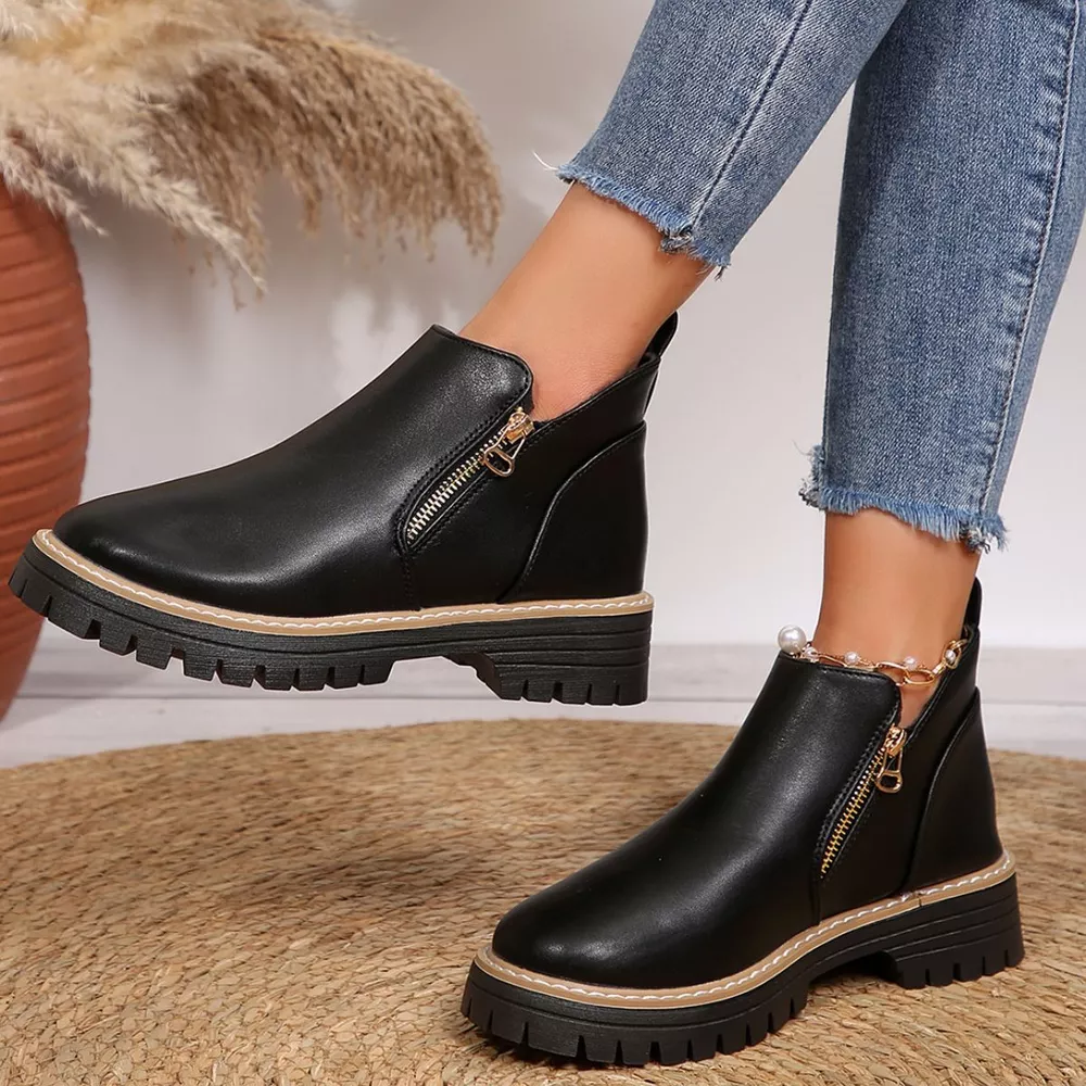Ankle Boots with Zipper Detail, image 2