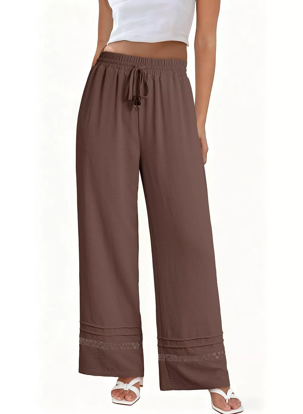 Casual Wide Leg Drawstring Pants, image 19
