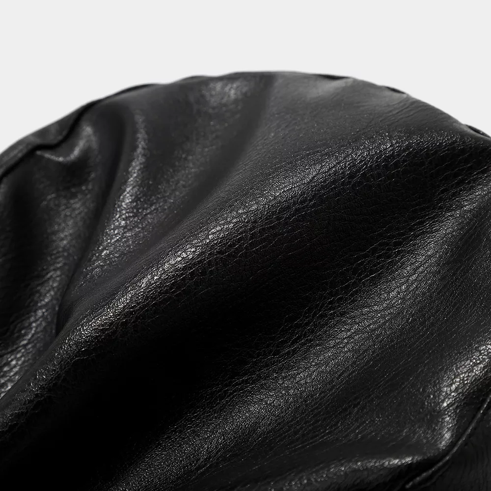Studded Embellished Faux Leather Hat, image 6