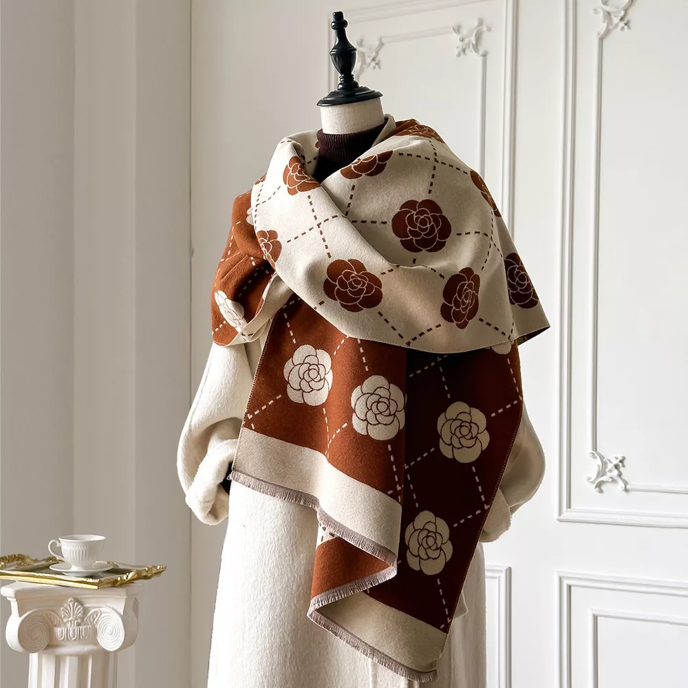 Floral Raw Hem Scaarf, image 5