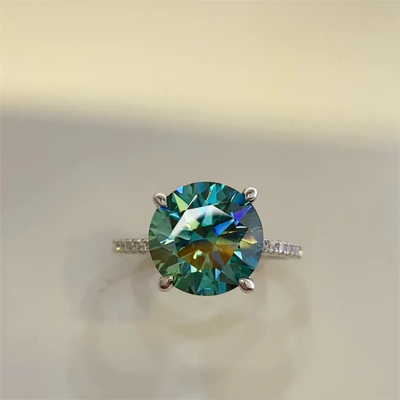 5 Carat Moissanite Zircon 925 Sterling Silver Ring, image 7