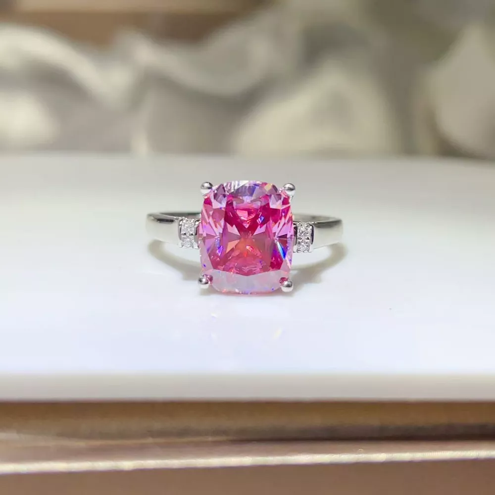 5 Carat Moissanite 925 Sterling Silver Ring, image 2