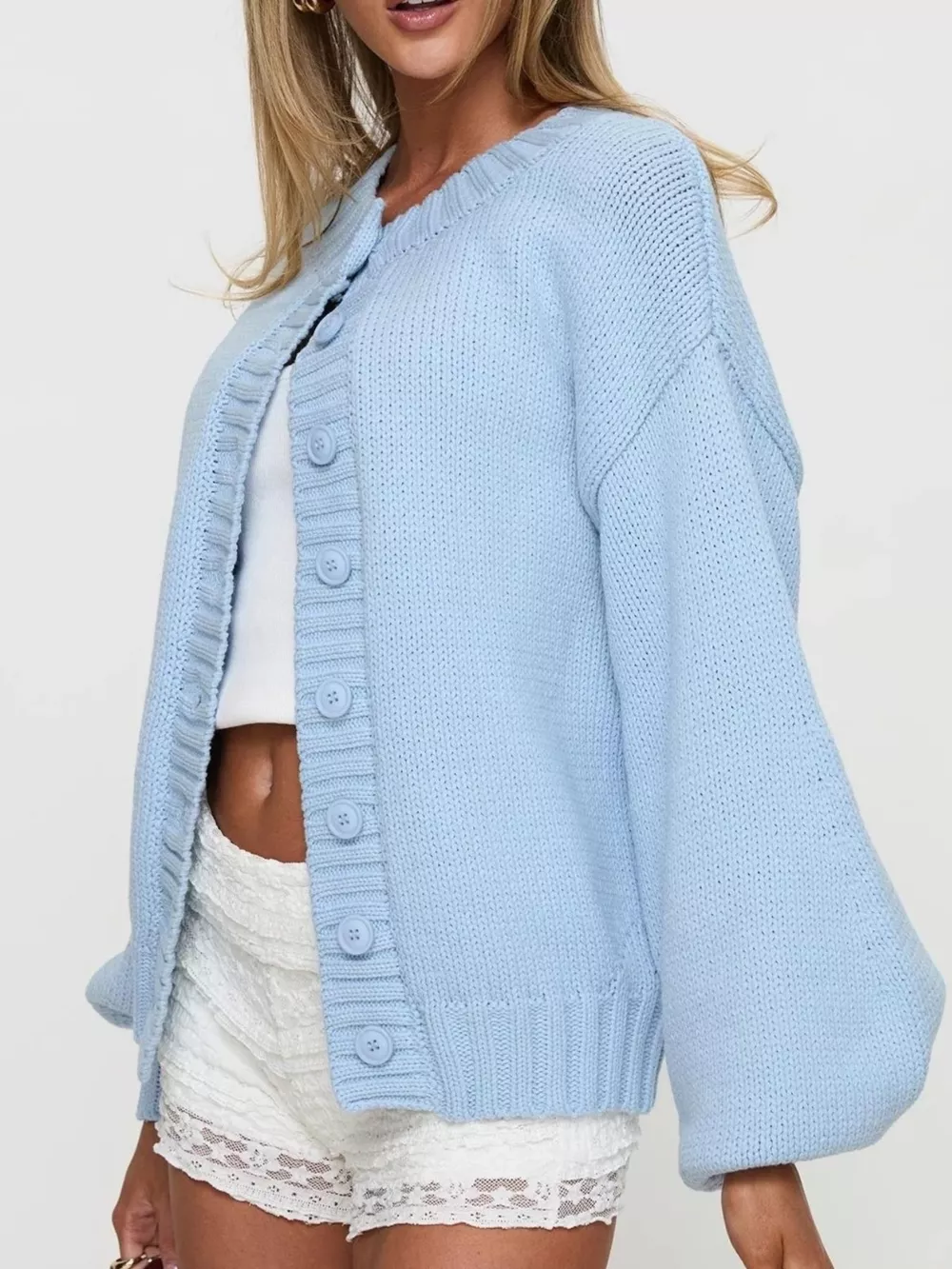 Button-Down Knit Cardigan, image 2