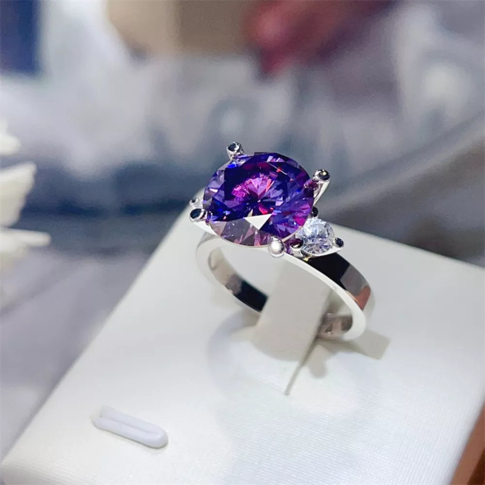 5 Carat Moissanite 925 Sterling Silver Ring, image 4