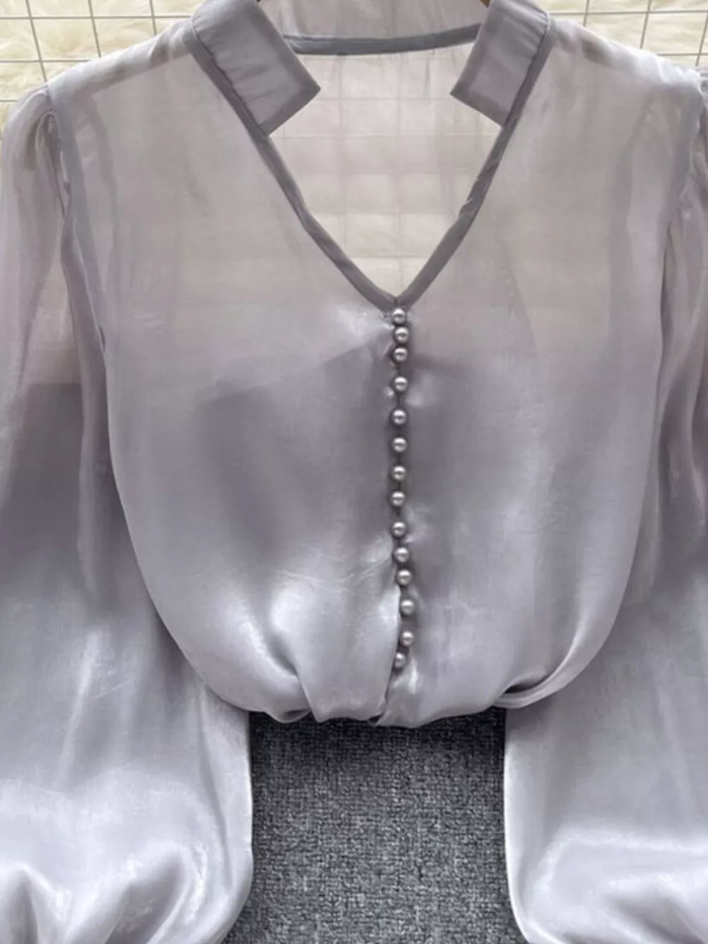 Sheer Floral Embellished Shirt, image 17