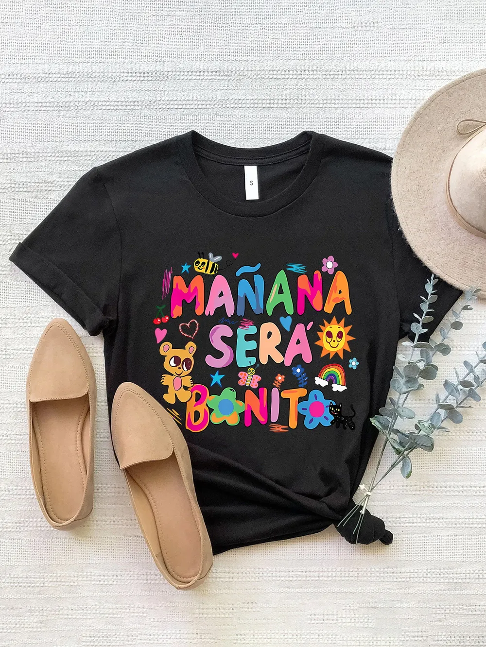 Letter Graphic Round Neck Short Sleeve T-Shirt, image 10