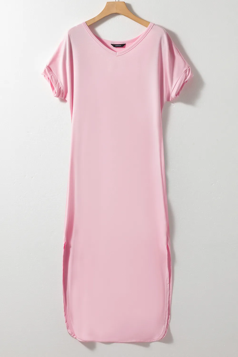 Slit Pocketed V-Neck Short Sleeve Dress, image 8