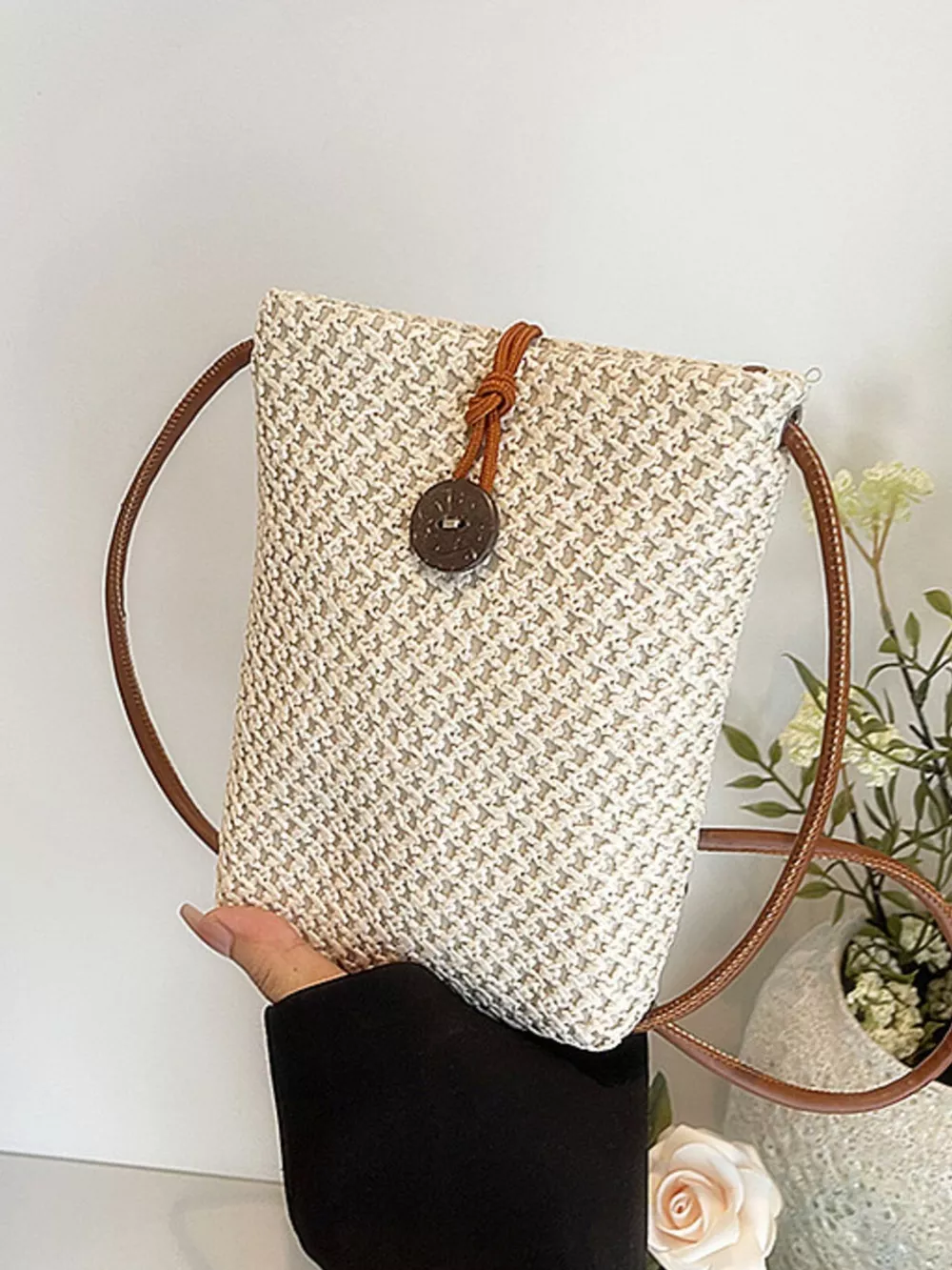 Woven Texture Crossbody Bag, image 2