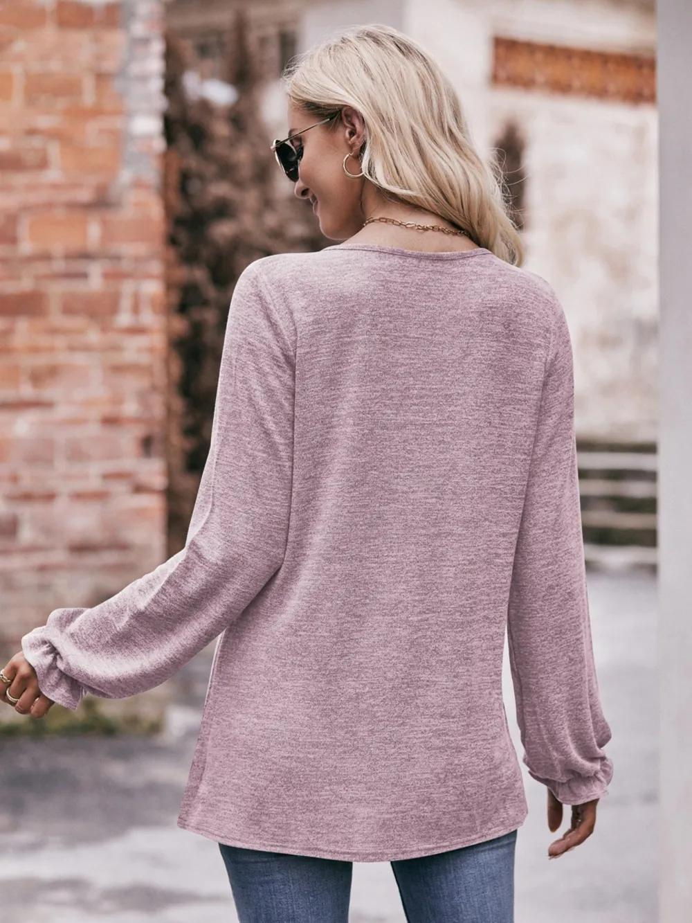 Round Neck Long Sleeve Casual T-Shirt, image 25