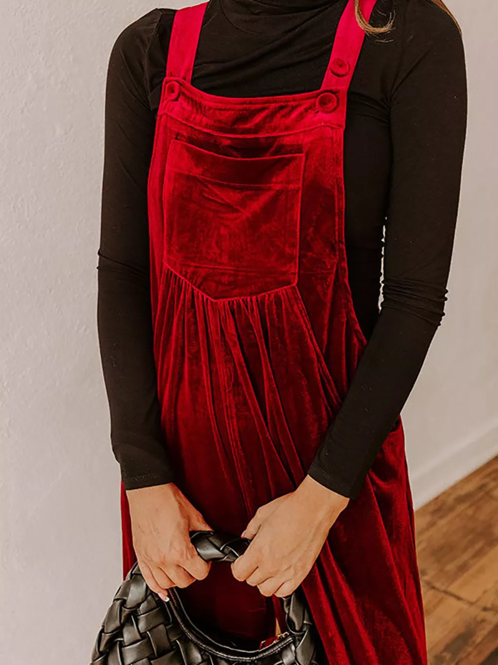 Velvet Wide Leg Overalls, image 6