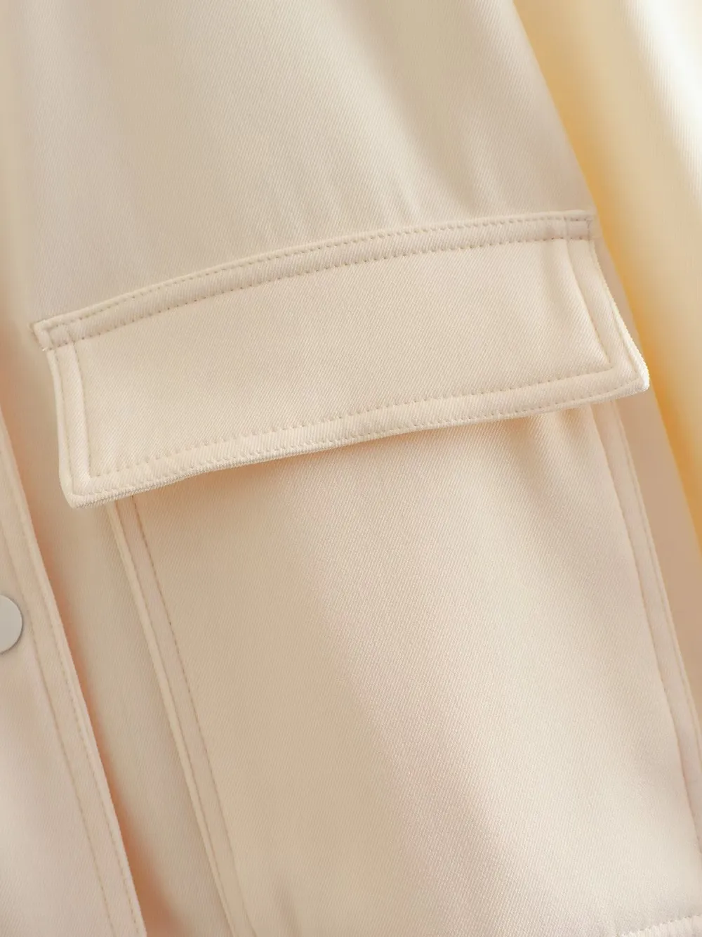 Pocketed Snap Down Baseball Collar Jacket, image 13