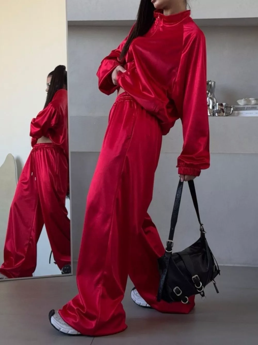 Zip Up Raglan Sleeve Jacket and Pants Set, image 13