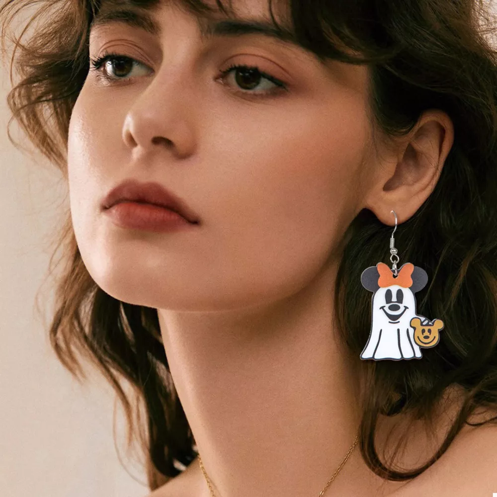 Halloween Mickey Ghost Dangle Earrings, image 4