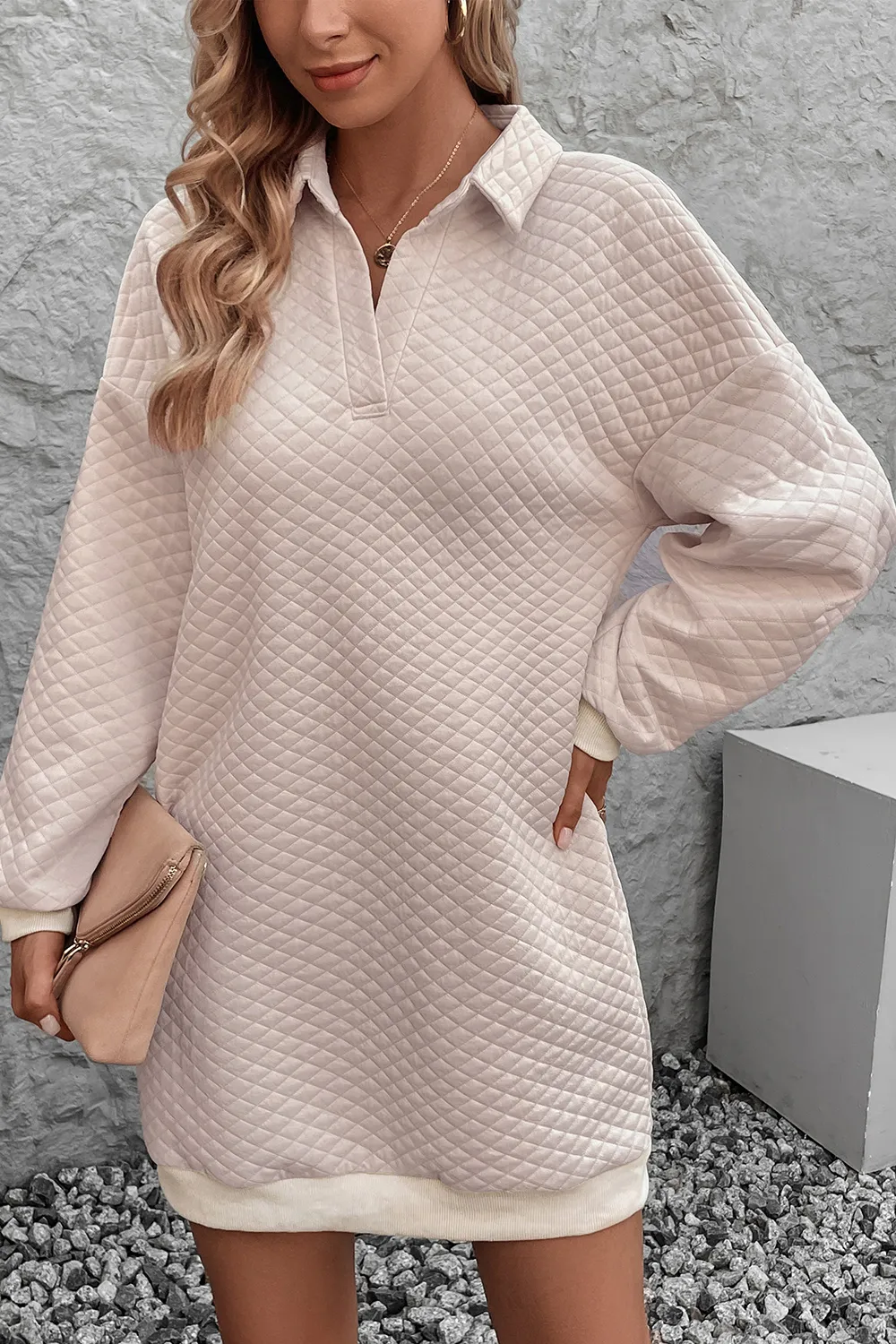 Johnny Collar Dropped Shoulder Dress, image 6