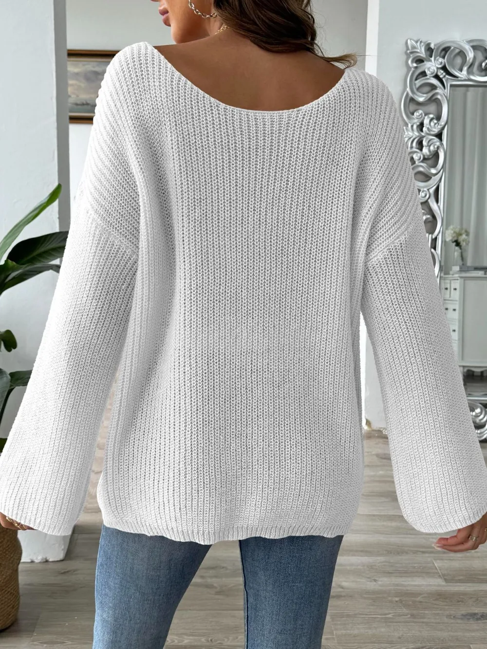 Round Neck Long Sleeve Sweater, image 6