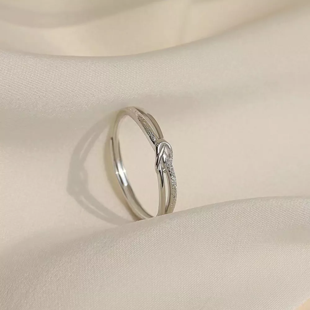 925 Sterling Silver Knotted Ring, image 5
