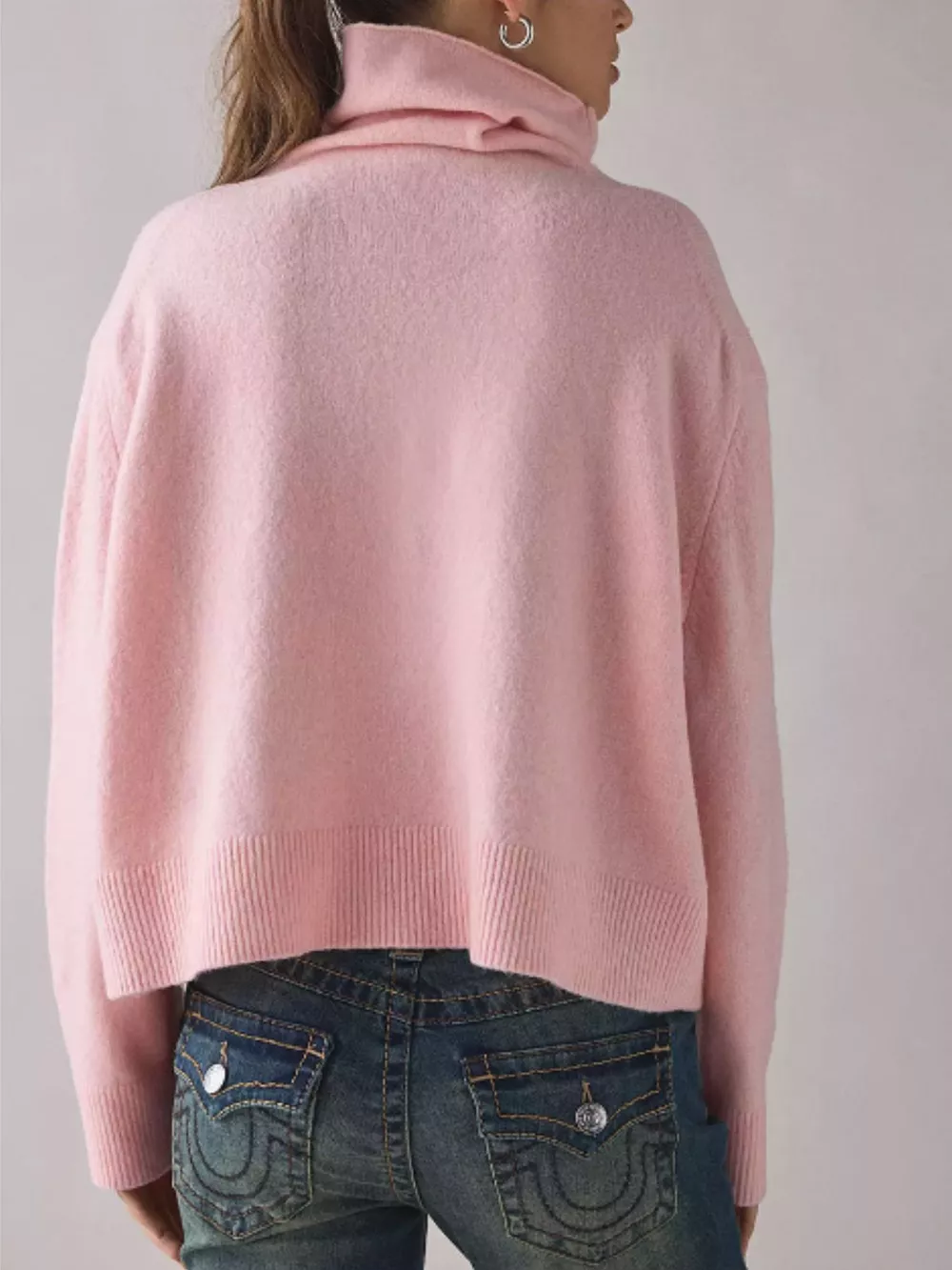Turtleneck Dropped Shoulder Sweater, image 3