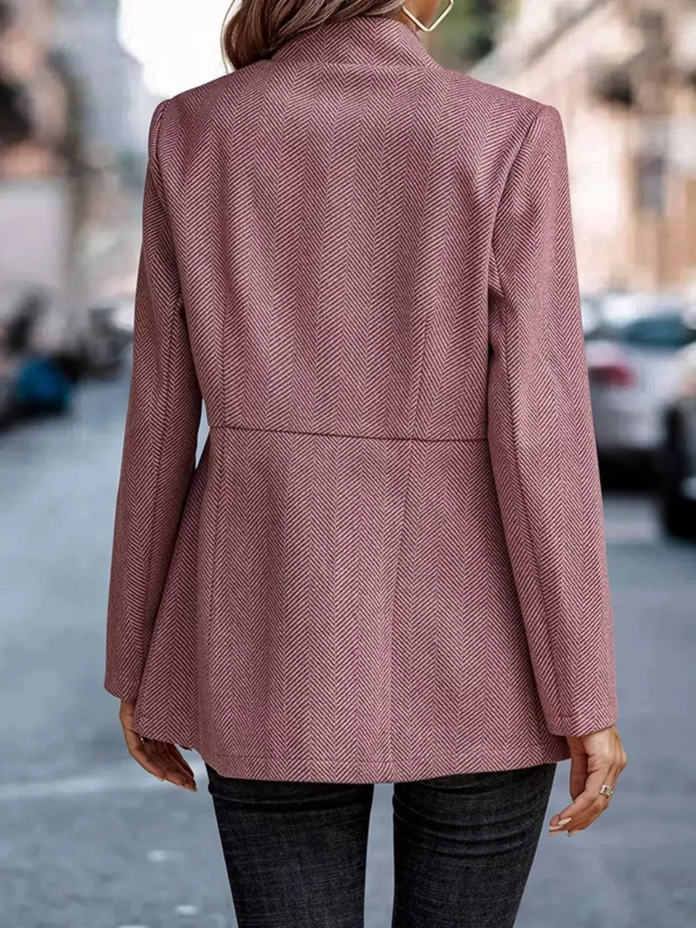 Slim Fit Open Front Blazer, image 3