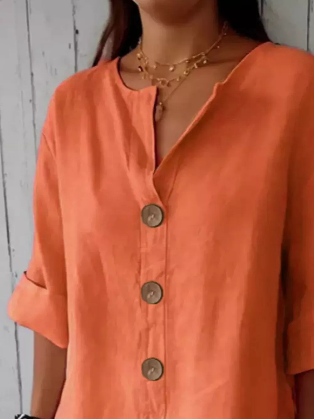Casual Loose Button-Down Shirt, image 2