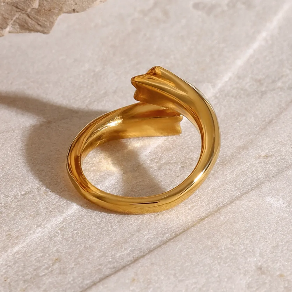 Star Crystal Gold Adjustable Ring, image 2