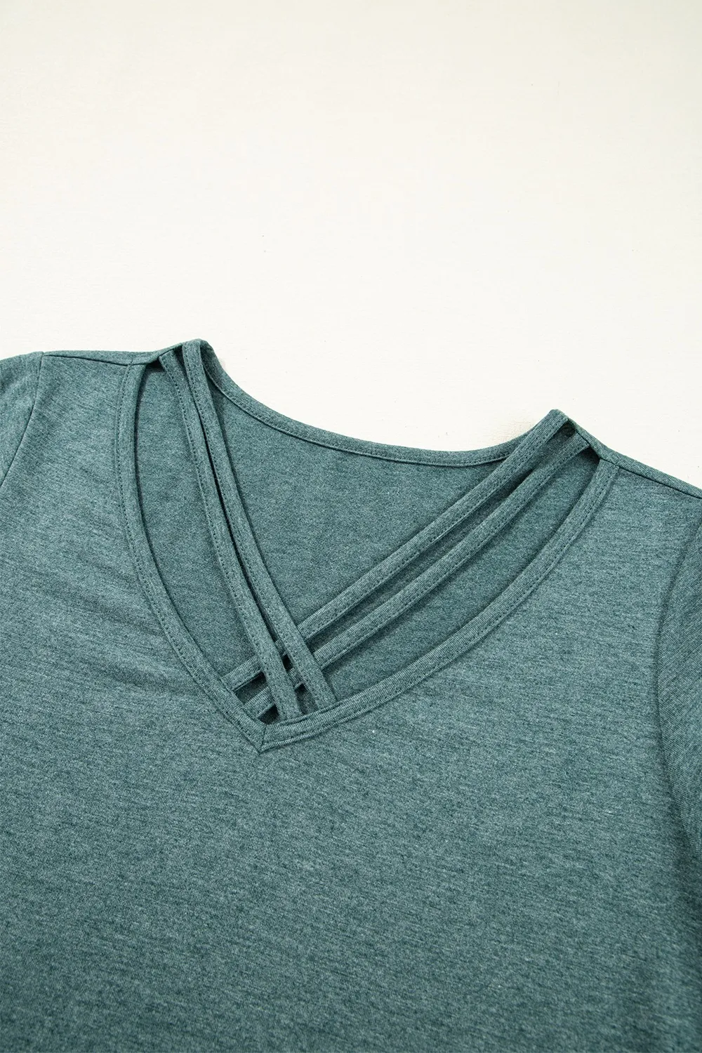 V-Neck Short Sleeve T-Shirt, image 5